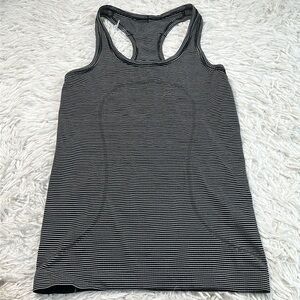 Lululemon Swiftly Tech Tank Hyper Stripe Black White